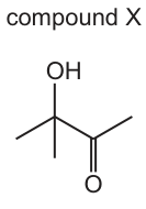 Skeletal formula of compound X.