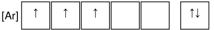 The mark scheme's answer. The three 3d electrons may go in any three of the d boxes.