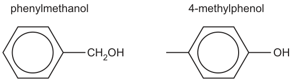 phenylmethanol and 4-methylphenol
