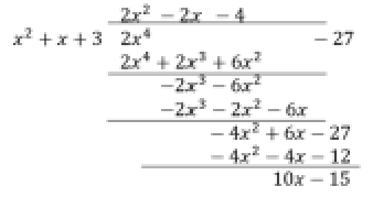 Mark-scheme figure: the long division set out in full.